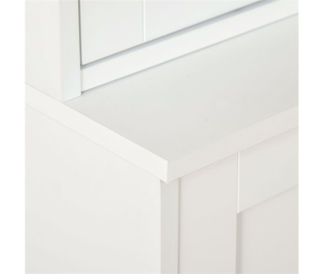 Estante de Livros MDF e Vidro Temperado HOMCOM 76 Branco