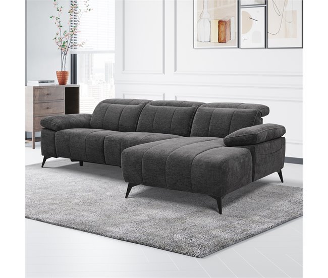 Chaise longue relax elétrico ANDY Cinza Escuro