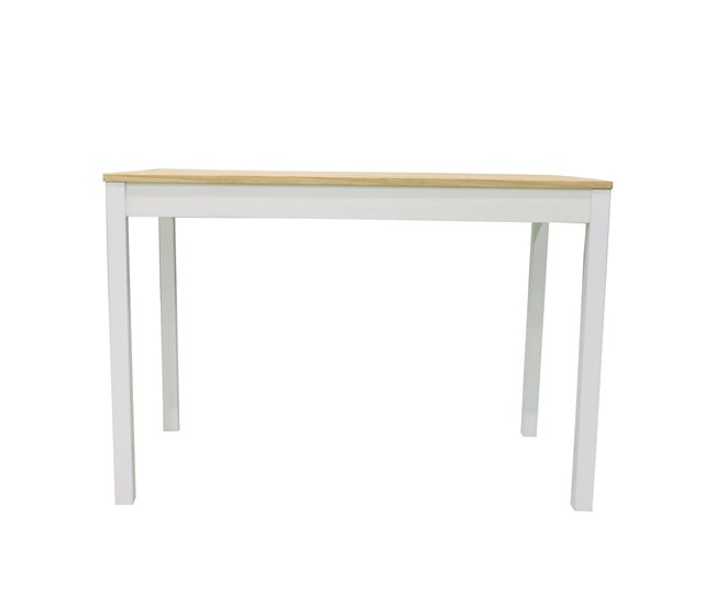 Conjunto de mesa com 4 cadeiras VERSALLES Natural/ Branco