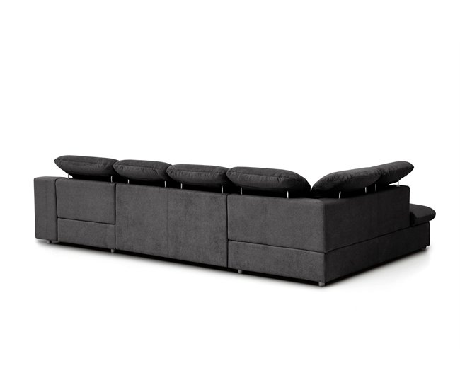 Sofá de canto ISONA com cama Antracite