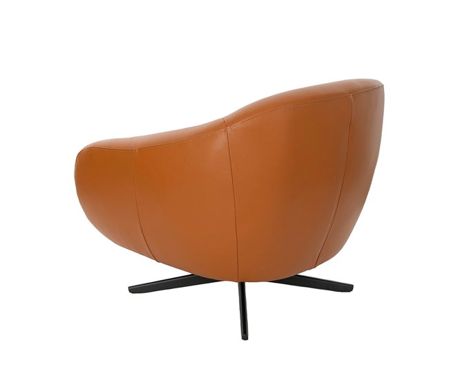 ANGEL CERDA Poltrona giratório em pele castanha Castanho