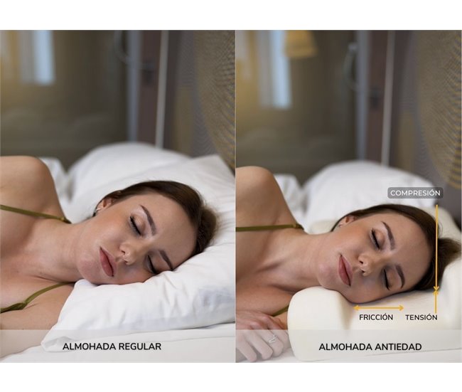 Almofada Anti-Envelhecimento Anti-Rugas "Seda de Beleza" Branco