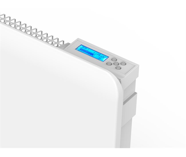 Radiador de inércia com placa de cerâmica interna com controlo WIFI Branco