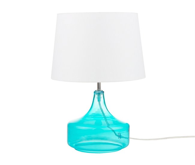 Beliani Candeeiro de mesa ERZEN Azul