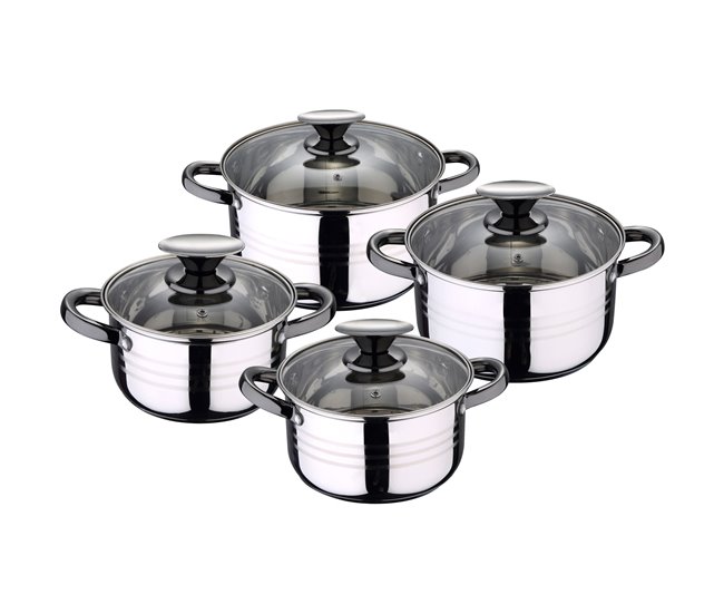Bateria de 8pc adequada para indução + 3 panelas Multicor