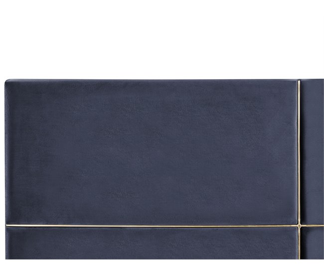 Beliani Cama com estrado Veludo VERNOYES 170x214 Preto