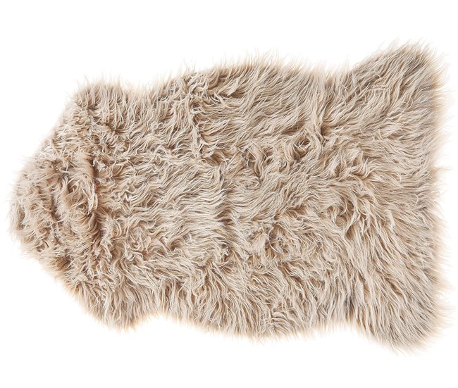 Beliani Shaggy (pelos longos) MUNGO 53x88 Bege