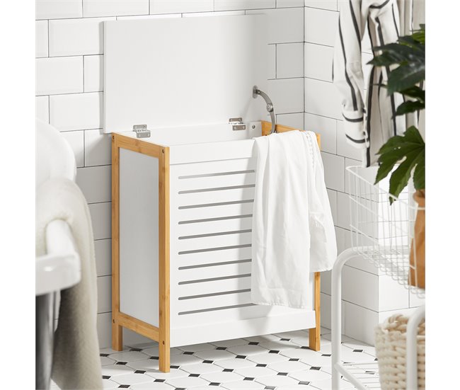 Cesto de roupa suja FSS66-WN SoBuy Branco