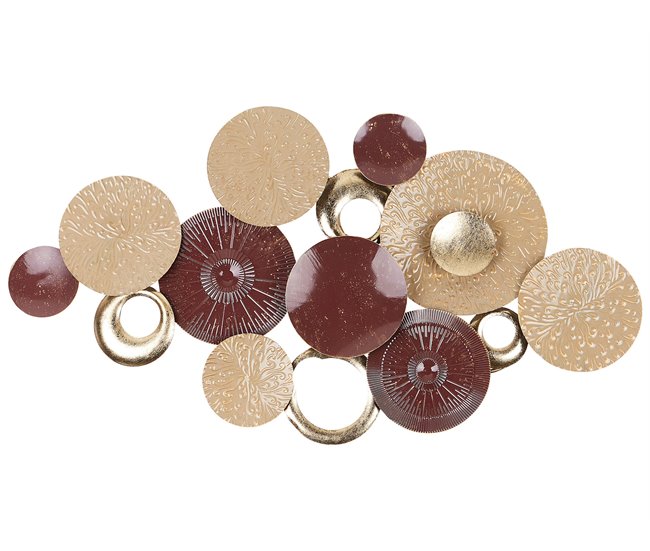 Beliani Decoração de parede BROMINE Dourado