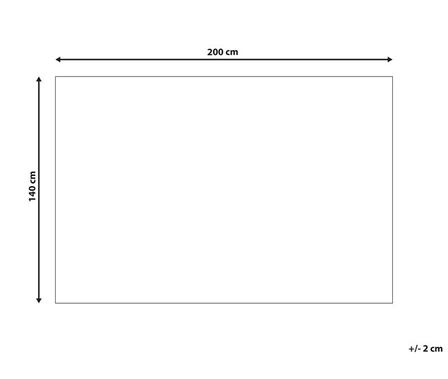 Beliani Pelos curtos ERZIN 140x200 Branco/ Bege
