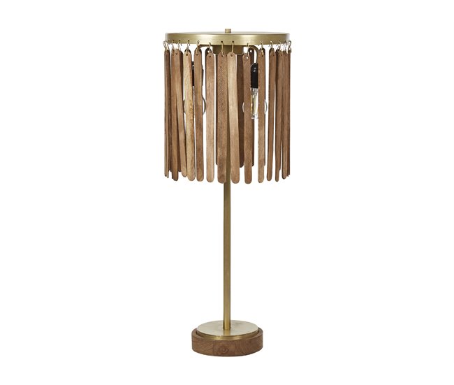 Beliani Candeeiro de mesa SABARI Castanho