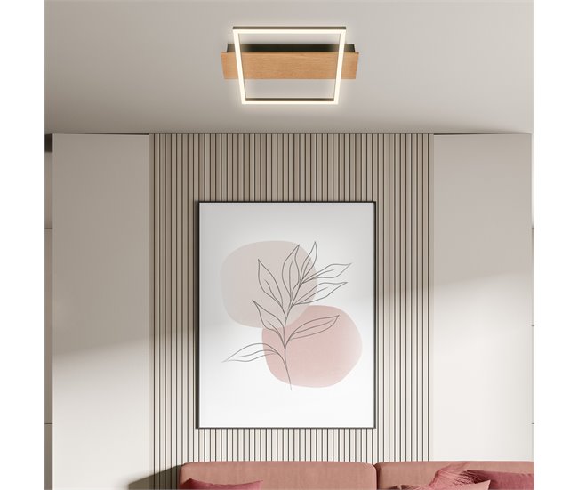 Plafon KADA LED 1 14W 34cm quadrado marca BRILONER  Preto