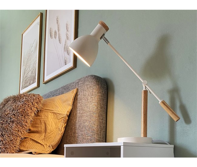 Beliani Iluminação para escritório PECKOS Branco