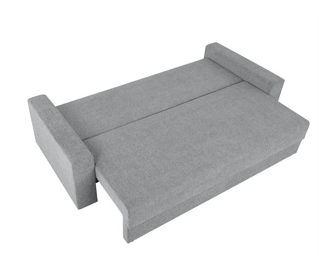Sofá-cama PIA 3 lugares com arca cinzento Cinza