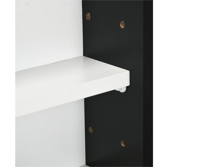 Vitrine de Parede Melamina de Madeira e Vidro HOMCOM 80 Preto