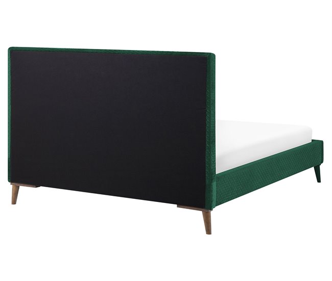 Beliani Cama com estrado Veludo BAYONNE 171x212 Cinza Claro