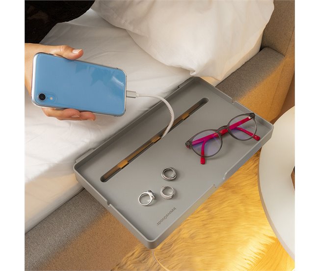 Prateleira Universal para a Cama Modelo Bedten Cinza