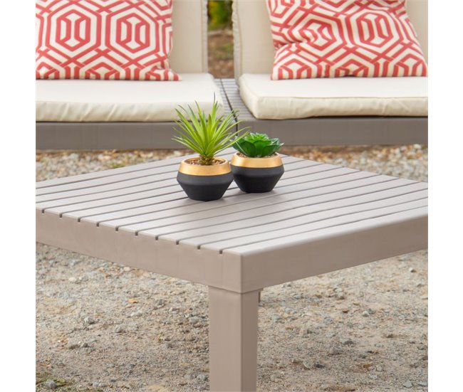 Mesa de centro exterior Wave Castanho