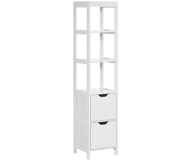 Alto Armário de banheiro Placa de MDF kleankin Branco
