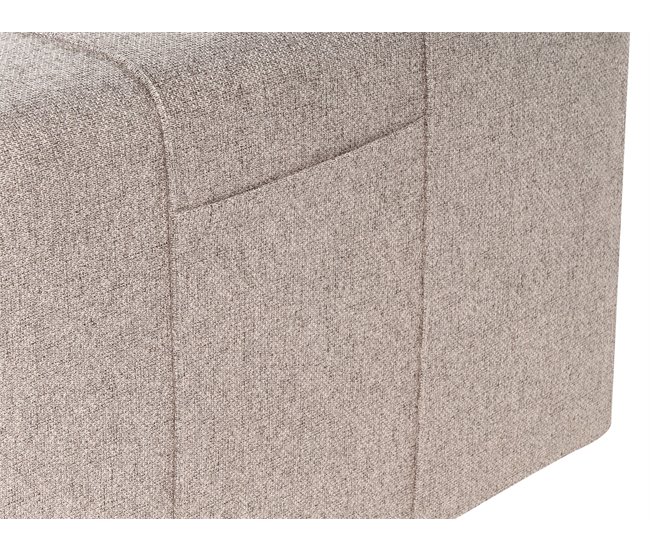 Beliani Chaise longue Poliéster INNVIK Castanho Claro