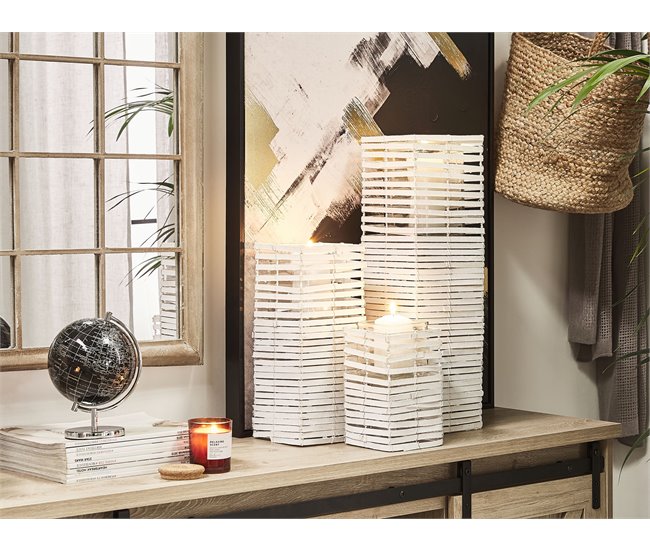 Beliani Candelabro MAROLA Branco