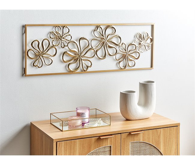 Beliani Decoração de parede CERIUM Dourado