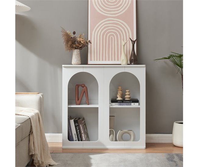 Aparador Trorhun MDF [en.casa] 80 Branco