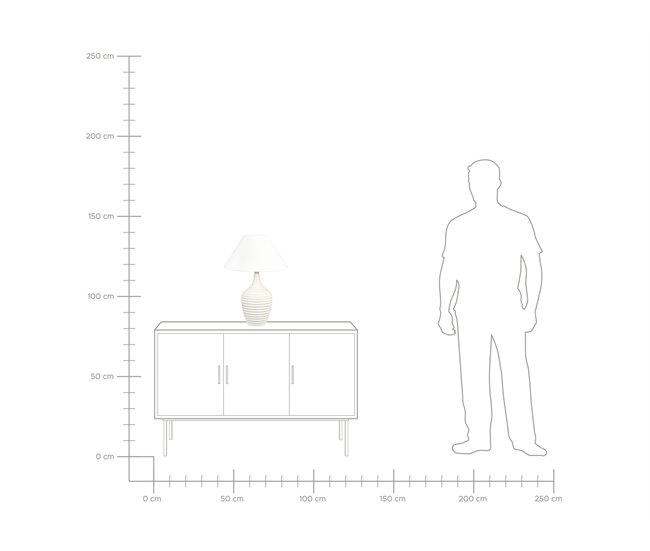 Beliani Candeeiro de mesa CELESTE Creme