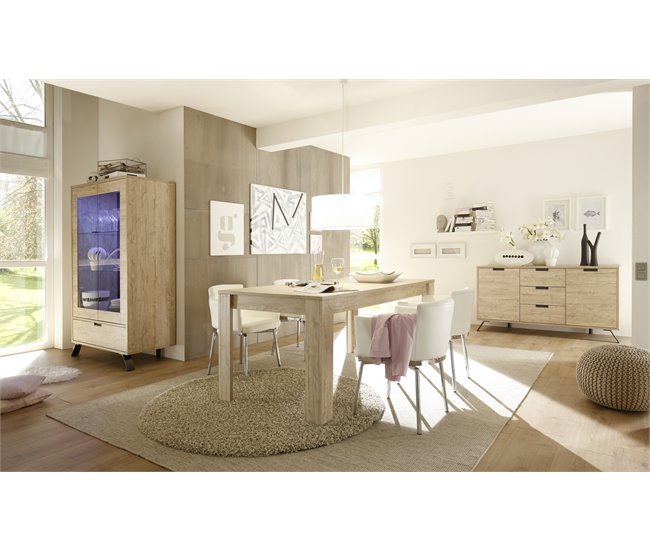 Mesa de jantar extensível PALMA Carvalho