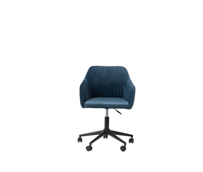 Beliani Cadeira de escritório VENICE Azul Marino