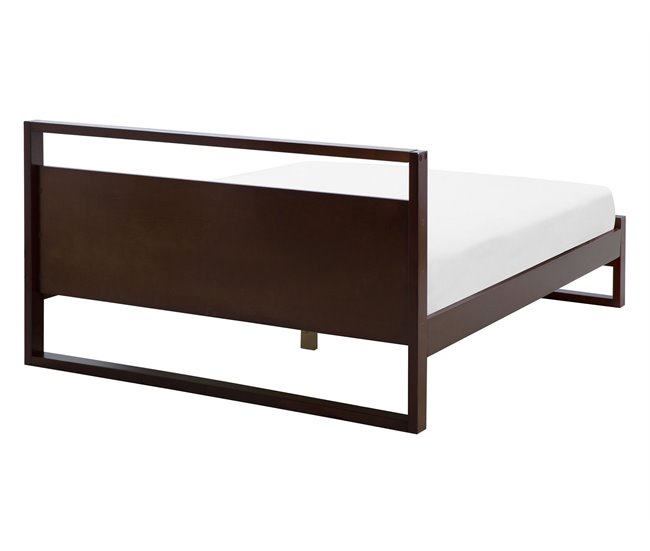 Beliani Cama com estrado Pinho GIULIA 145x213 Castanho