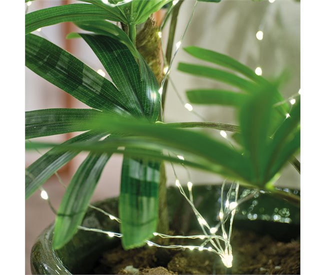 FLOWER micro LED luzes para plantas 100cm Branco/ Plateado