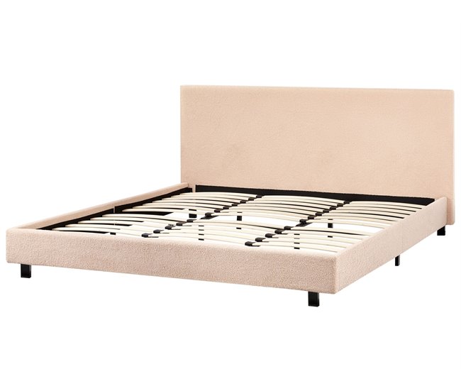Beliani Cama Bouclé ALBI 195x211 Bege