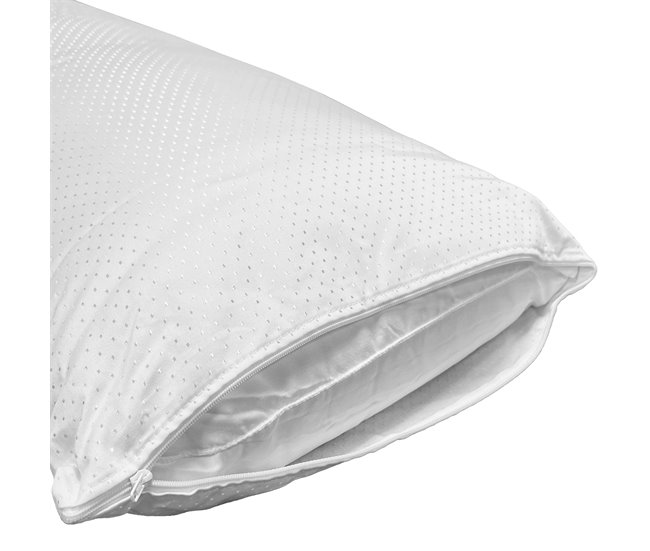 Almofada Moshy Glitter Algodão e Poliéster 105x35 Branco