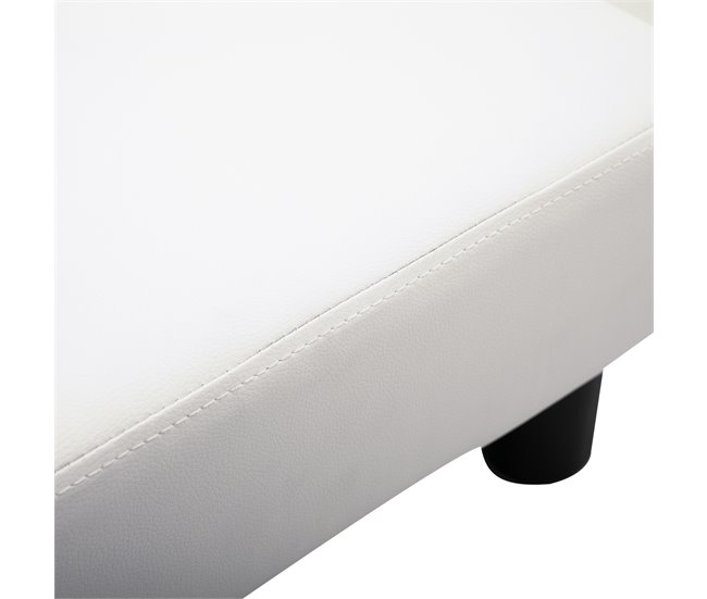 Apoio para os Pés Pele Sintética e Plástico HOMCOM, casa - quarto Branco