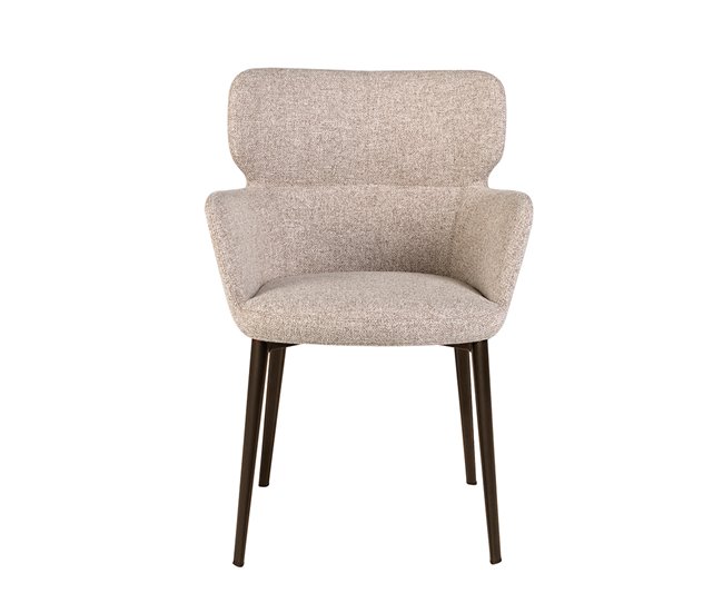 ANGEL CERDA Cadeira em tecido castanho marmoreado Castanho