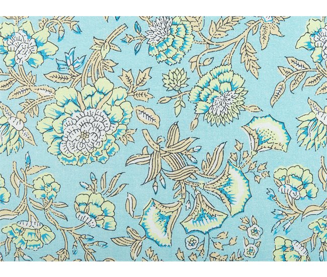 Beliani Almofada decorativa AMOENA Turquesa