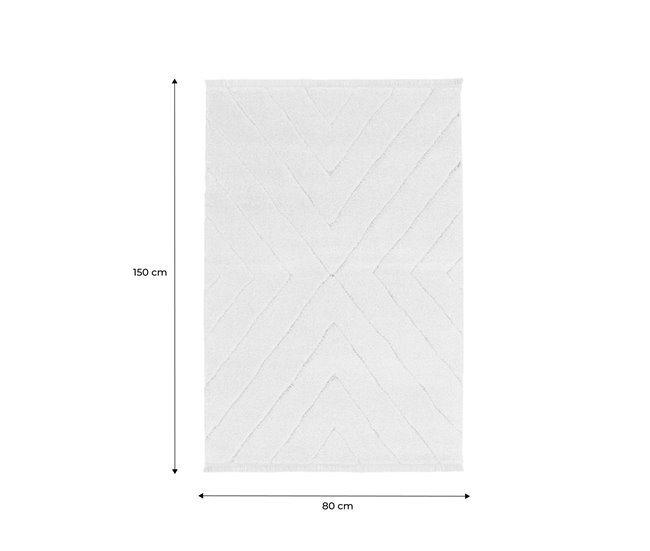 Alcatifa interior tufada com relevo claro 150x80 Creme