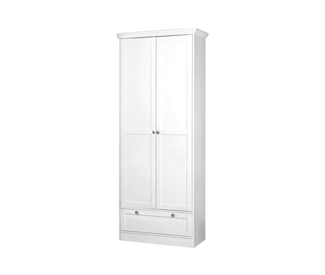 Roupeiro LAU portas batentes 80x200cm branco Branco