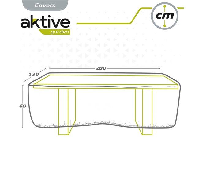 Capa de proteção mesa jardim Aktive Garden Cinza