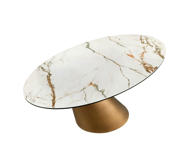 ANGEL CERDA Tabela de jantar oval 240x120 Branco