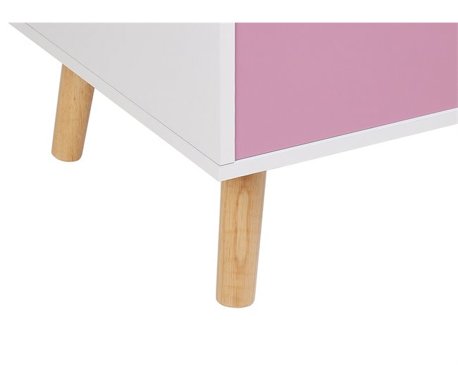 Beliani Aparador CASPER Rosa