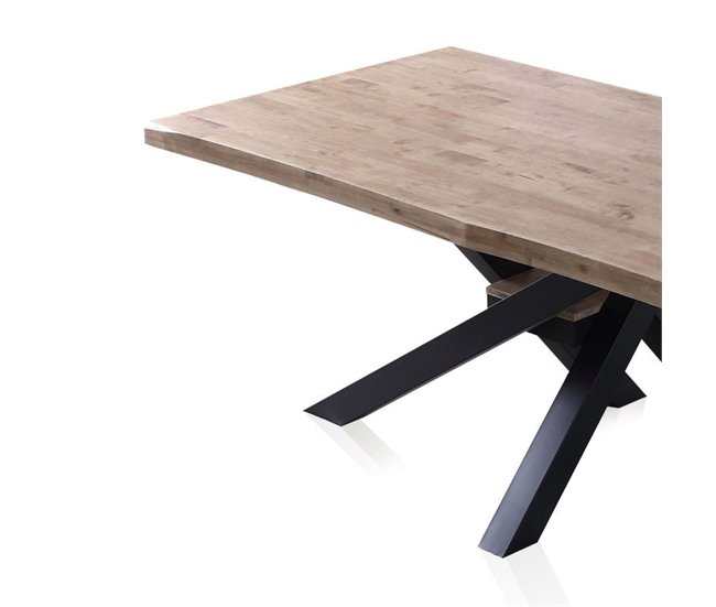 Mesa de jantar Xena Fit 180 100x100 Carvalho Cinza
