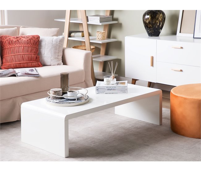Beliani Mesa de centro MINNESOTA 60x120 Branco