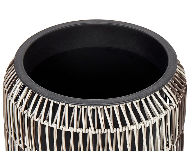 Beliani Conjunto de 2 vasos para plantas BRODIEA Castanho Claro