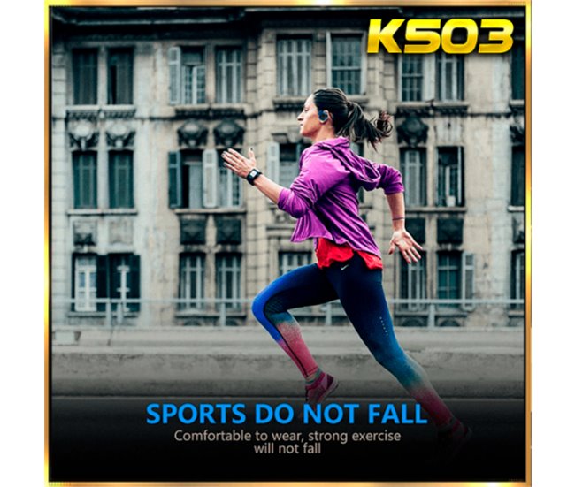  AU503 Auscultadores desportivos sem fios Preto