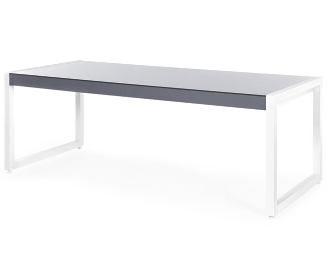 Beliani Mesa de jardim BACOLI Branco/ Bege