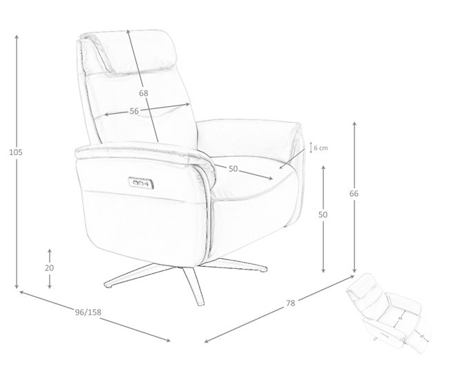 ANGEL CERDA Poltrona giratório em pele castanha Castanho
