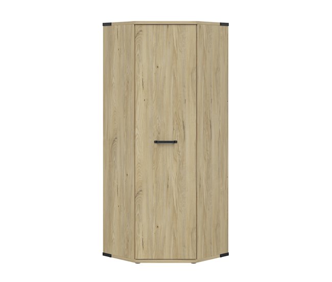 Armário de canto de 1 porta Dako Castanho Claro