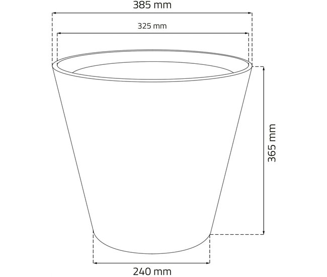 28 -Liter Pot de rack sintético Branco
